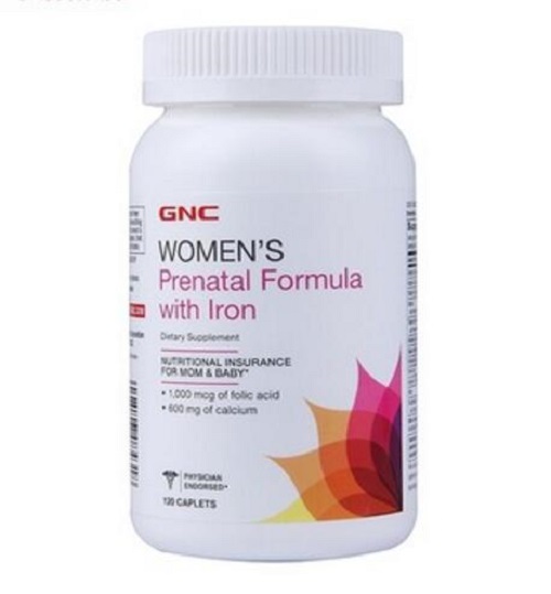 GNC健安喜孕妇综合维生素含铁片*120片 怀孕哺乳期补铁